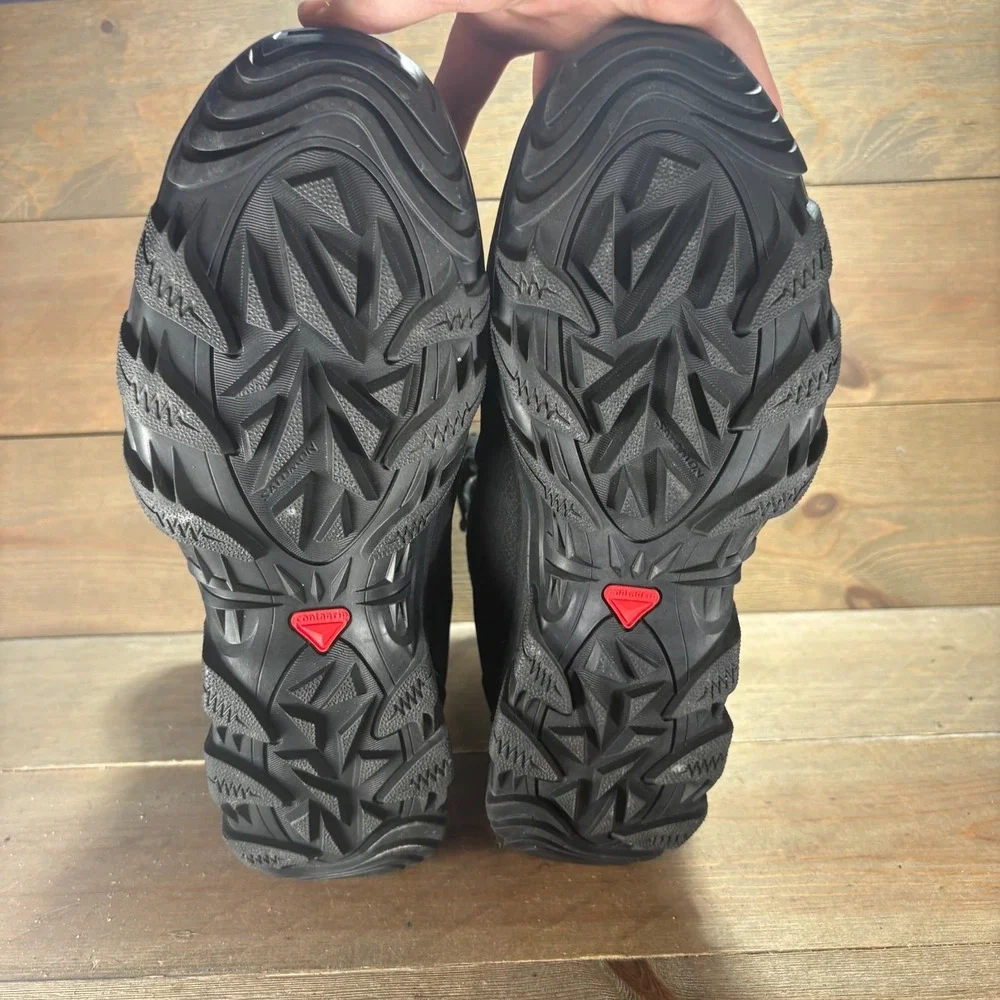 Salomon Nytro GTX Mens size 11.5 shoes Black Waterproof Insulated Winter boots